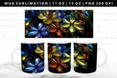 Flower 11oz, 15oz Mug Sublimation | Mug Wrap PNG Product Image 1