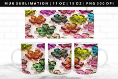 Flower 11oz, 15oz Mug Sublimation | Mug Wrap PNG Product Image 1