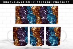 Sequin 11oz, 15oz Mug Sublimation | Mug Wrap PNG Product Image 1