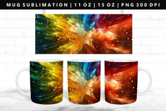 Rainbow 11oz, 15oz Mug Sublimation | Mug Wrap PNG Product Image 1