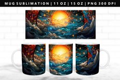 Celestial 11oz, 15oz Mug Sublimation | Mug Wrap PNG Product Image 1