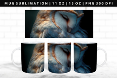 Owl 11oz, 15oz Mug Sublimation | Mug Wrap PNG Product Image 1