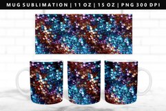 Sequin 11oz, 15oz Mug Sublimation | Mug Wrap PNG Product Image 1