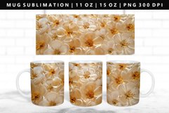 Flower 11oz, 15oz Mug Sublimation | Mug Wrap PNG Product Image 1