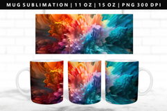 Rainbow 11oz, 15oz Mug Sublimation | Mug Wrap PNG Product Image 1