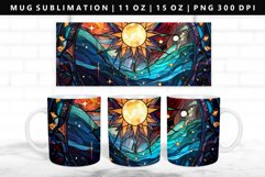 Celestial 11oz, 15oz Mug Sublimation | Mug Wrap PNG Product Image 1