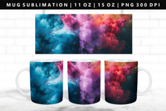 Rainbow 11oz, 15oz Mug Sublimation | Mug Wrap PNG Product Image 1