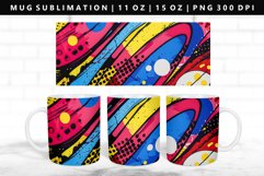 Retro Pop Art 11oz, 15oz Mug Sublimation | Mug Wrap PNG Product Image 1