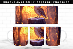Owl 11oz, 15oz Mug Sublimation | Mug Wrap PNG Product Image 1