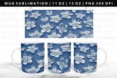 Flower 11oz, 15oz Mug Sublimation | Mug Wrap PNG Product Image 1