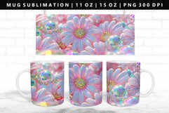 Flower 11oz, 15oz Mug Sublimation | Mug Wrap PNG Product Image 1