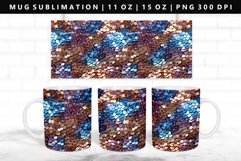 Sequin 11oz, 15oz Mug Sublimation | Mug Wrap PNG Product Image 1