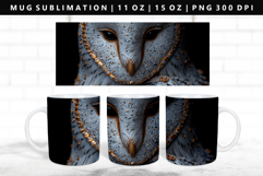 Owl 11oz, 15oz Mug Sublimation | Mug Wrap PNG Product Image 1