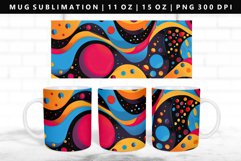 Retro Pop Art 11oz, 15oz Mug Sublimation | Mug Wrap PNG Product Image 1