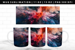 Rainbow 11oz, 15oz Mug Sublimation | Mug Wrap PNG Product Image 1