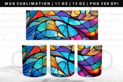 Stained Glass 11oz, 15oz Mug Sublimation | Mug Wrap PNG Product Image 1