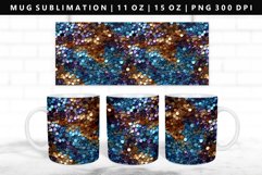 Sequin 11oz, 15oz Mug Sublimation | Mug Wrap PNG Product Image 1