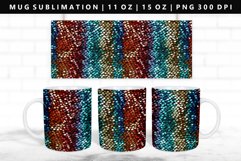 Sequin 11oz, 15oz Mug Sublimation | Mug Wrap PNG Product Image 1