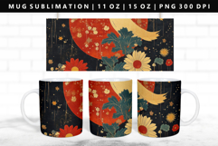 Hanafuda 11oz, 15oz Mug Sublimation | Mug Wrap PNG Product Image 1
