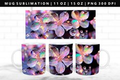 Flower 11oz, 15oz Mug Sublimation | Mug Wrap PNG Product Image 1