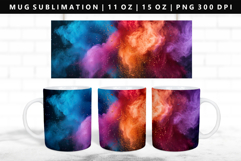 Rainbow 11oz, 15oz Mug Sublimation | Mug Wrap PNG Product Image 1