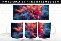 Rainbow 11oz, 15oz Mug Sublimation | Mug Wrap PNG Product Image 1