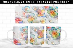 Flower 11oz, 15oz Mug Sublimation | Mug Wrap PNG Product Image 1