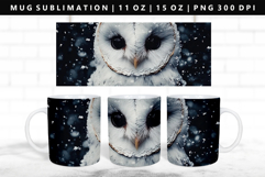 Owl 11oz, 15oz Mug Sublimation | Mug Wrap PNG Product Image 1