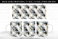 Alcohol Ink 11oz, 15oz Mug Sublimation | Mug Wrap PNG Product Image 1