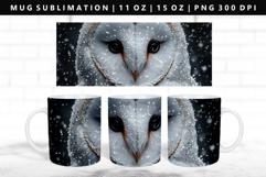 Owl 11oz, 15oz Mug Sublimation | Mug Wrap PNG Product Image 1