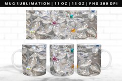 Flower 11oz, 15oz Mug Sublimation | Mug Wrap PNG Product Image 1