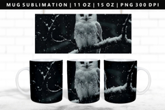 Owl 11oz, 15oz Mug Sublimation | Mug Wrap PNG Product Image 1
