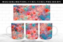 Flower 11oz, 15oz Mug Sublimation | Mug Wrap PNG Product Image 1