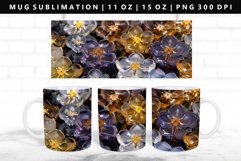Flower 11oz, 15oz Mug Sublimation | Mug Wrap PNG Product Image 1