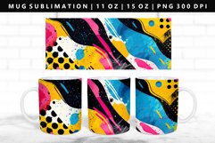 Retro Pop Art 11oz, 15oz Mug Sublimation | Mug Wrap PNG Product Image 1