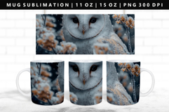 Owl 11oz, 15oz Mug Sublimation | Mug Wrap PNG Product Image 1