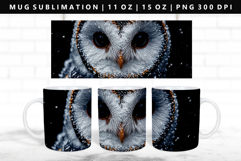 Owl 11oz, 15oz Mug Sublimation | Mug Wrap PNG Product Image 1