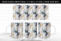 Alcohol Ink 11oz, 15oz Mug Sublimation | Mug Wrap PNG Product Image 1