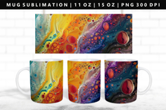 Rainbow 11oz, 15oz Mug Sublimation | Mug Wrap PNG Product Image 1