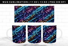 Sequin 11oz, 15oz Mug Sublimation | Mug Wrap PNG Product Image 1
