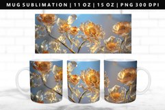 Flower 11oz, 15oz Mug Sublimation | Mug Wrap PNG Product Image 1