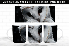 Owl 11oz, 15oz Mug Sublimation | Mug Wrap PNG Product Image 1
