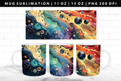 Rainbow 11oz, 15oz Mug Sublimation | Mug Wrap PNG Product Image 1