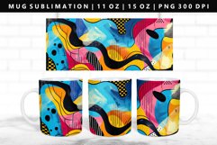 Retro Pop Art 11oz, 15oz Mug Sublimation | Mug Wrap PNG Product Image 1