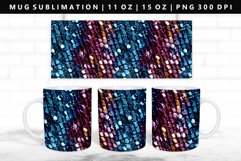Sequin 11oz, 15oz Mug Sublimation | Mug Wrap PNG Product Image 1