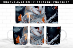 Owl 11oz, 15oz Mug Sublimation | Mug Wrap PNG Product Image 1