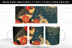 Hanafuda 11oz, 15oz Mug Sublimation | Mug Wrap PNG Product Image 1