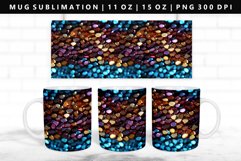 Sequin 11oz, 15oz Mug Sublimation | Mug Wrap PNG Product Image 1