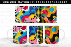 Retro Pop Art 11oz, 15oz Mug Sublimation | Mug Wrap PNG Product Image 1