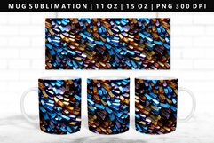 Sequin 11oz, 15oz Mug Sublimation | Mug Wrap PNG Product Image 1